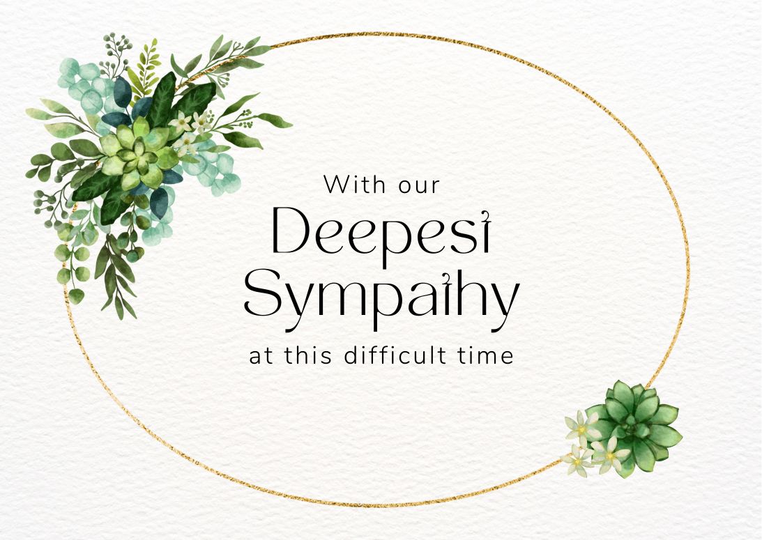 Sympathy Bouquet Card Sympathy Bouquet Card