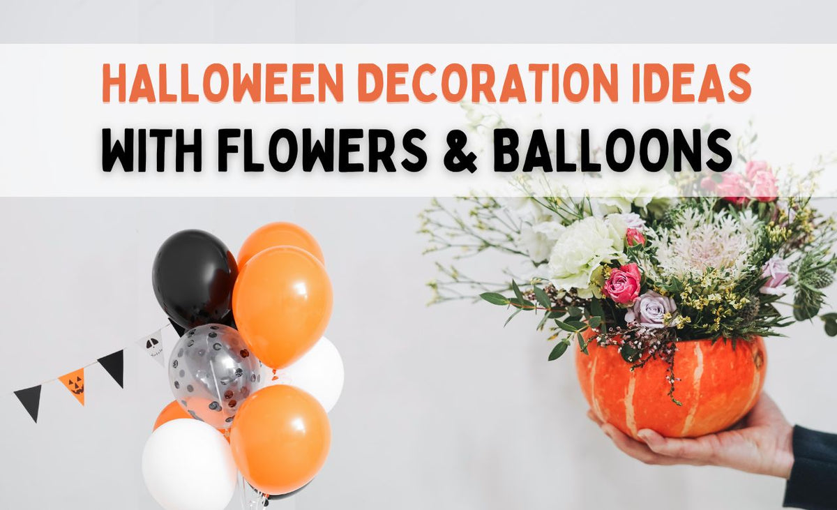 Halloween decoration ideas with Flowers and Balloons
