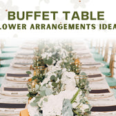 Buffet Table flower arrangements in dubai