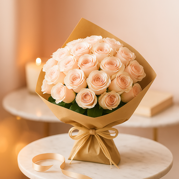 Pink Roses Flower Hand Bouquet
