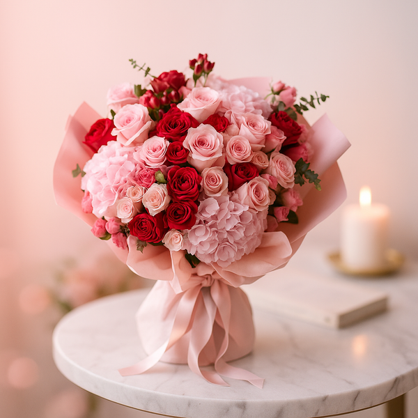 Exquisite  Pinkie Promise Mixed Flowers Hand Bouquet