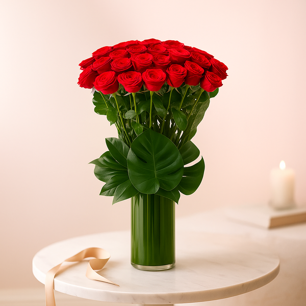 24 Long Stem Red Roses