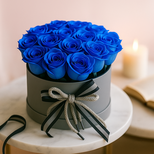 25 Blue Rose Box