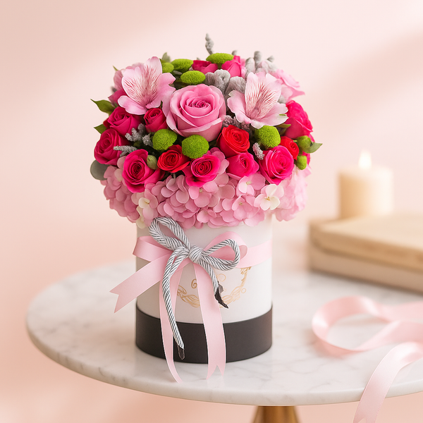 Mixed Pink Fresh Flower Arrangement