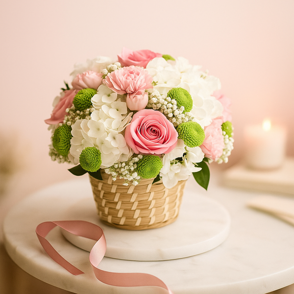 Mini Basket Fresh Flower Arrangement