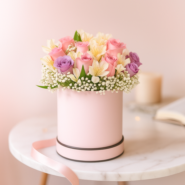 Elegant Bloom Box - 25 Mixed Flowers