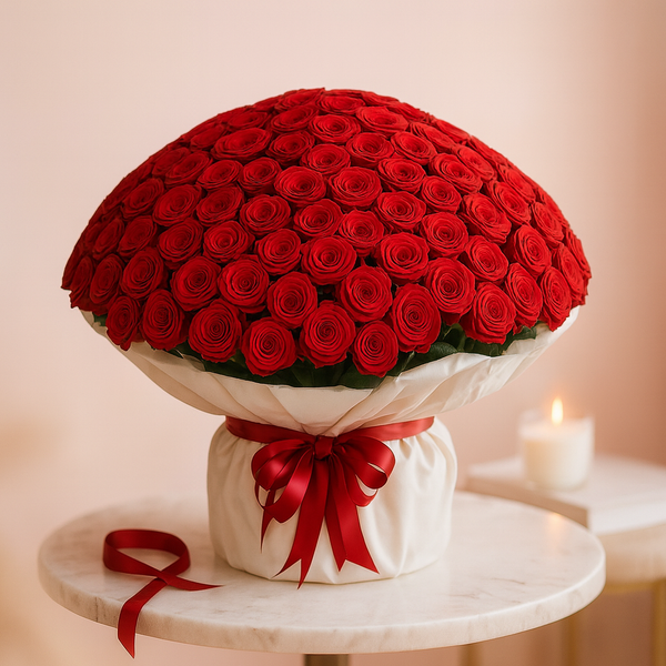 LOVE with Red Rose Bouquet