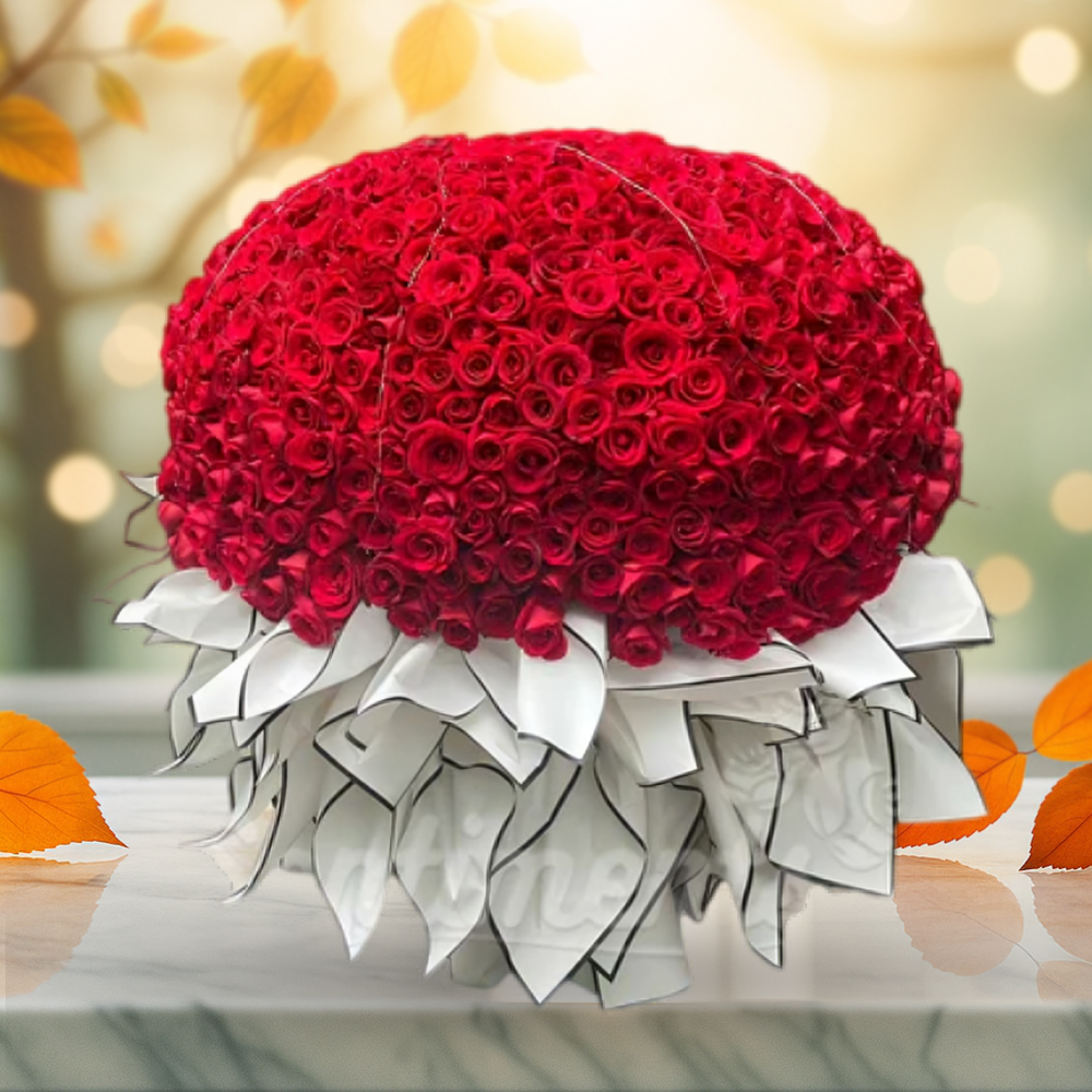 500 Red as Lips Roses Big Hand Bouquet