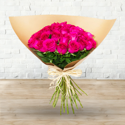 50 Pink Roses Bouquet