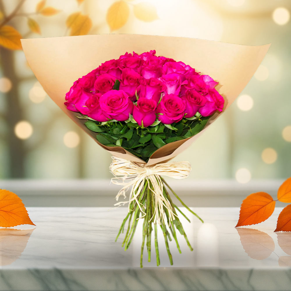 50 Pink Roses Bouquet