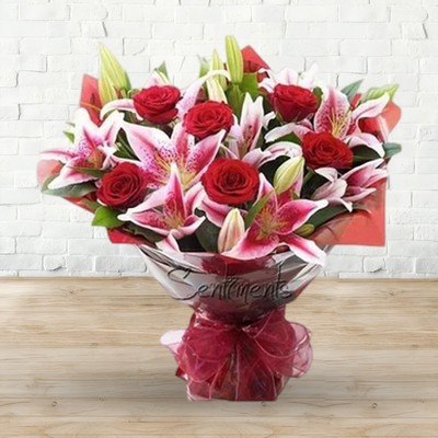 Adorable Roses and Lilies