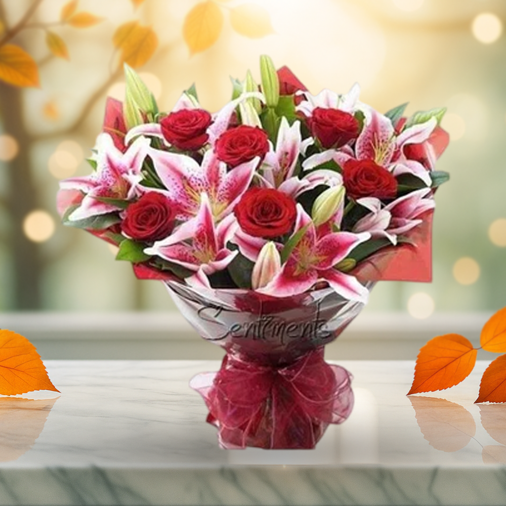 Adorable Roses and Lilies