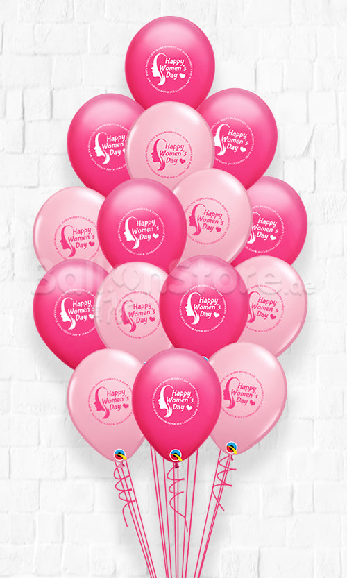 International Women's Day Pink And Wild Berry Latex Balloon Bouquet - 15count Product Code: BBP119