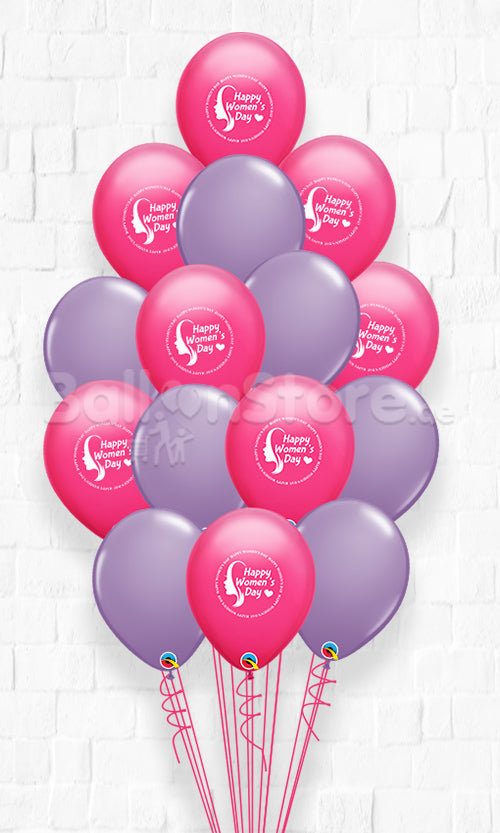 International Women's Day Wild Berry And Spring Lilac Latex Balloon Bouquet