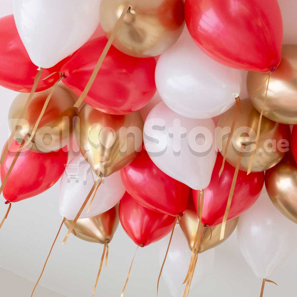 Classic Christmas Color Helium Balloons - 25count