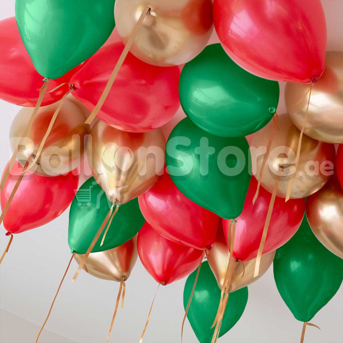Traditional Christmas Colors Helium Balloons - 25count
