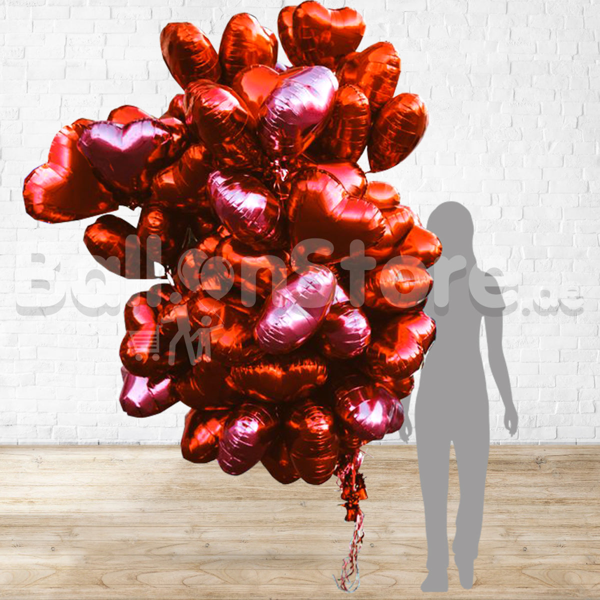 Love & Romance Heart Foil  Helium Balloons