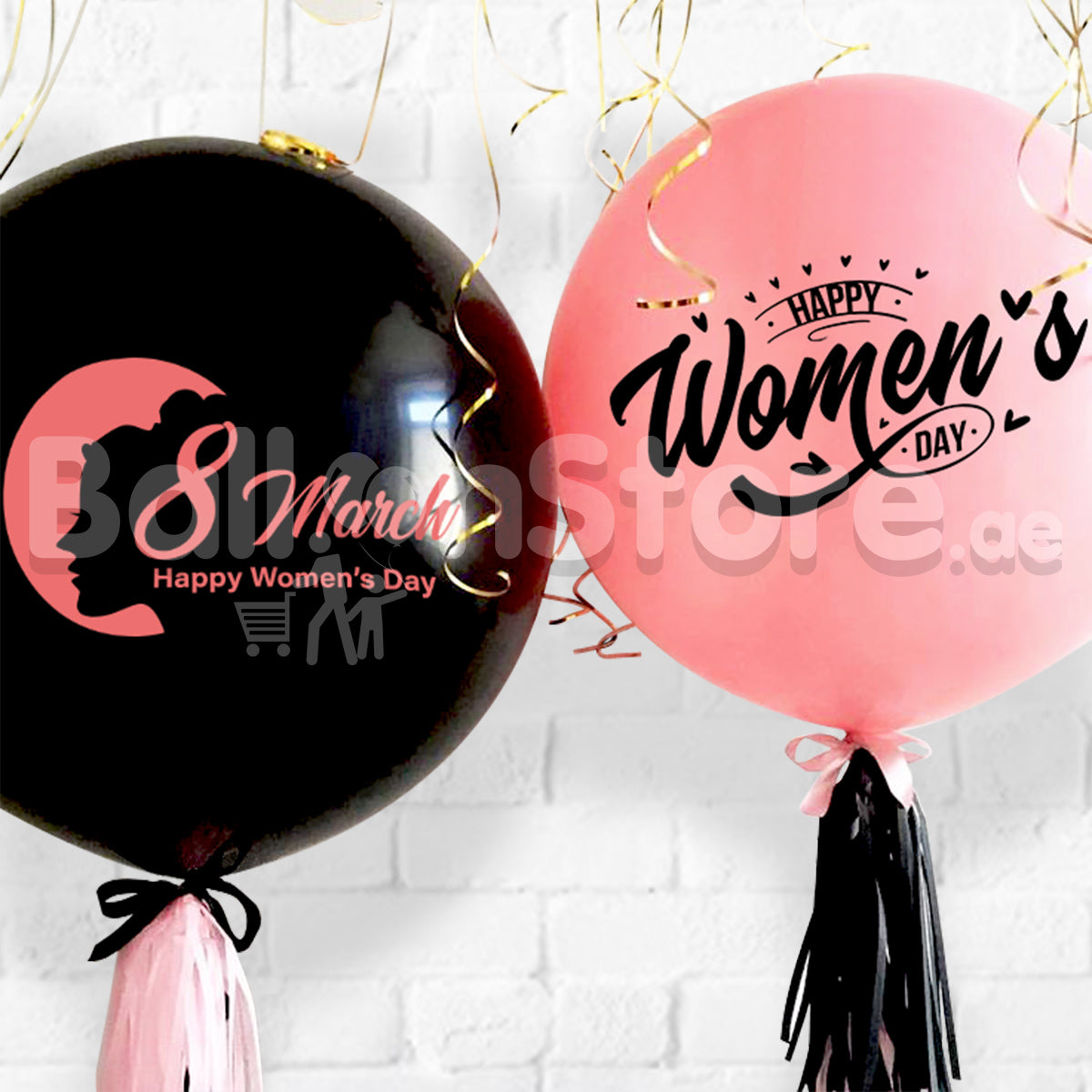 Happy women's Day Set of 2 30inches Custom Text/ Personalized Balloon / Happy Birthday / Any Text (Upon approval if Possible) PRE-ORDER 1DAY In Advance
