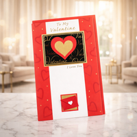 Red Valentines card printed To My Valentine