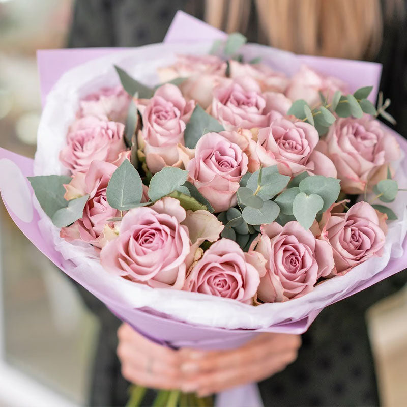 Pink Love Roses Fresh Flower Hand Bouquet&nbsp;