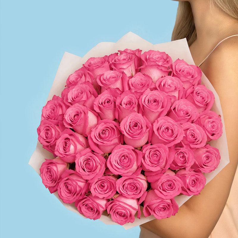 Pretty Pink Roses Fresh Flower Hand Bouquet