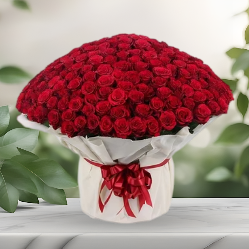 LOVE with Red Rose Bouquet