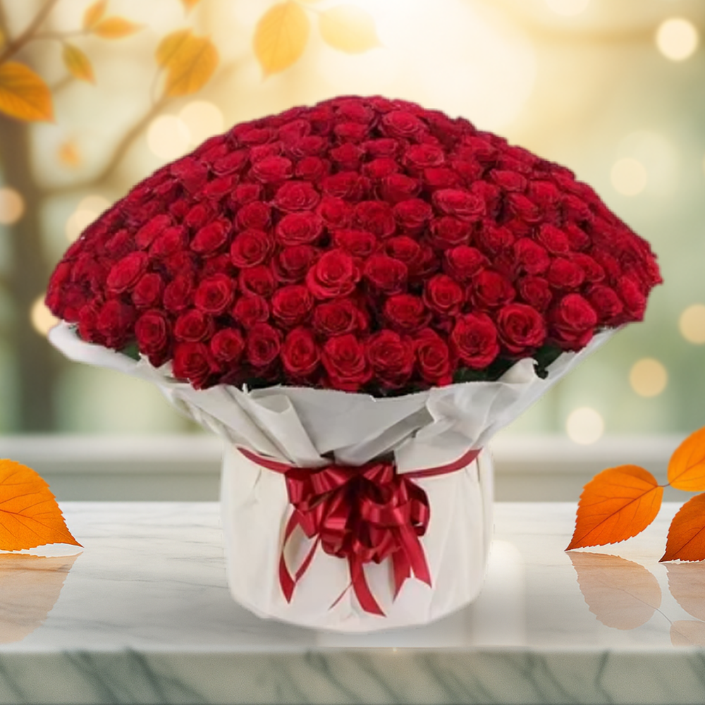 LOVE with Red Rose Bouquet