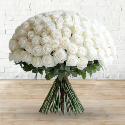 Love as Pure as You White Roses Fresh Flower Hand Bouquet