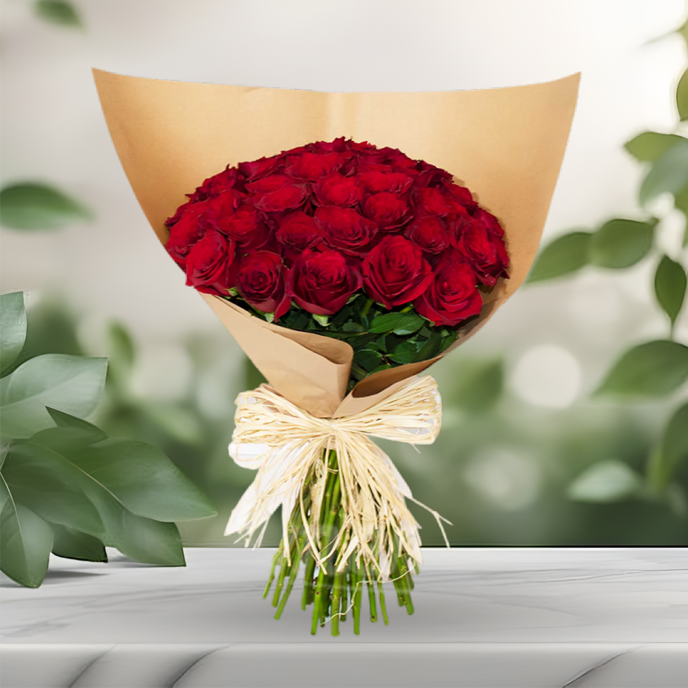 Romantic Red Roses Hand Bouquet