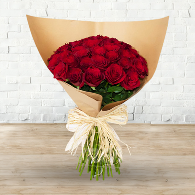 Romantic Red Roses Hand Bouquet