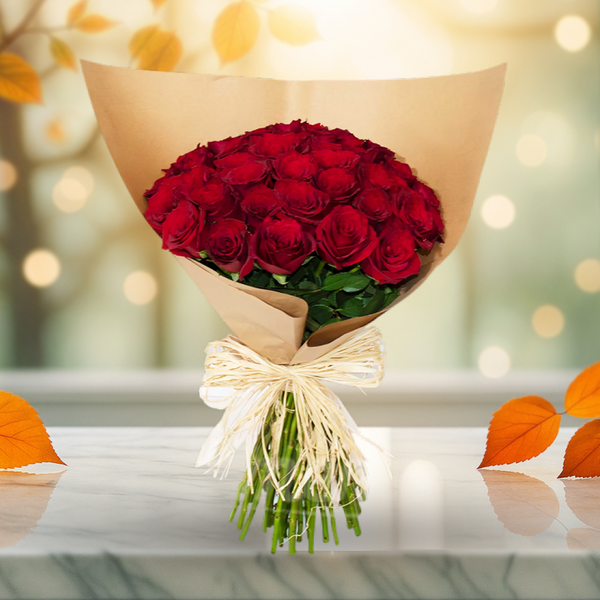 Romantic Red Roses Hand Bouquet