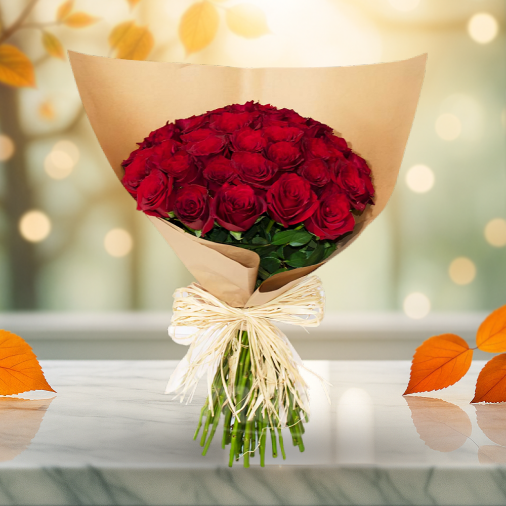 Romantic Red Roses Hand Bouquet