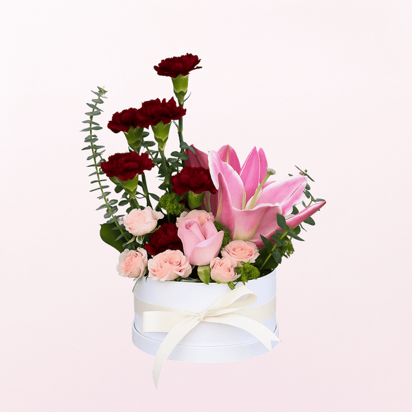 Mixed Roses & Lilly Flowers  Arrangement