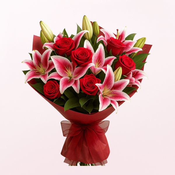 Adorable Roses and Lilies