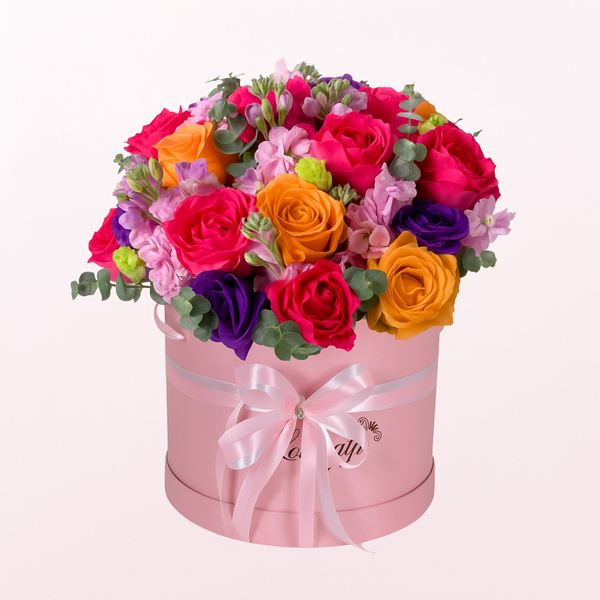 Mixed Flowers Hatbox