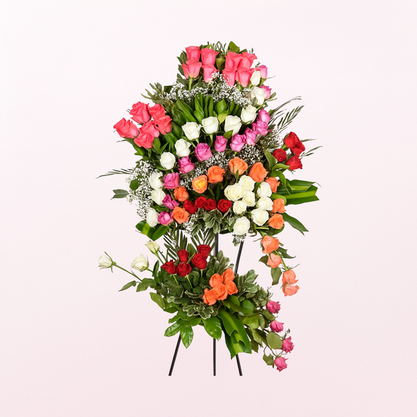 Fabulous Mixed Roses for Grand Opening Fresh Flower Arrangement