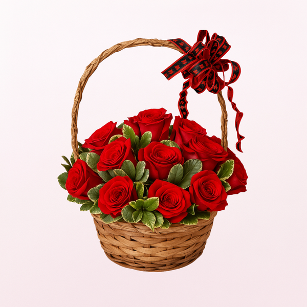 Simply inLove on a Basket Arrangement - 18Roses