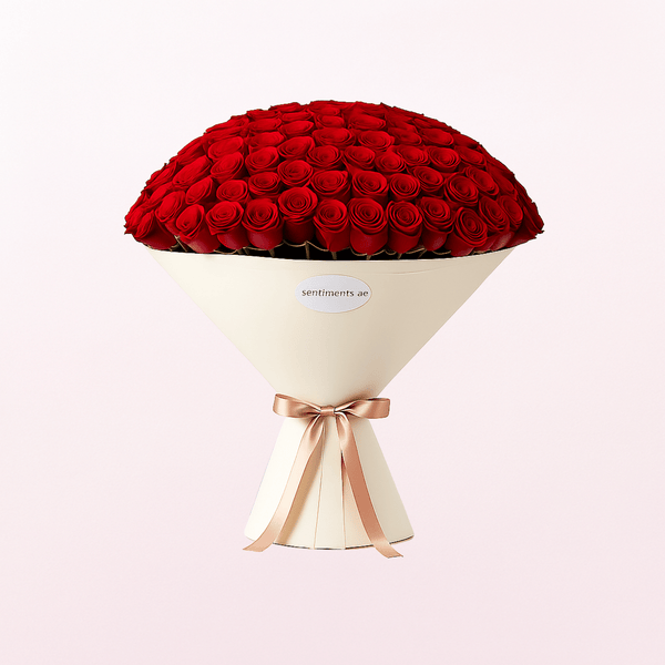 Exclusively Red Roses BIG Hand Bouquet (GEMS/CYSTAL not included)