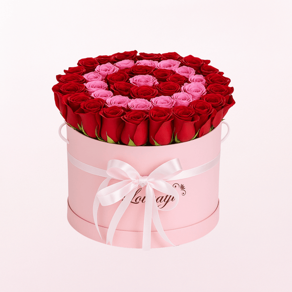 36 Red and Pink Roses Box