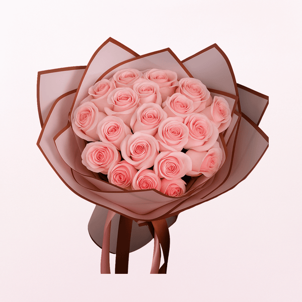 Pink Love Roses Fresh Flower Hand Bouquet&nbsp