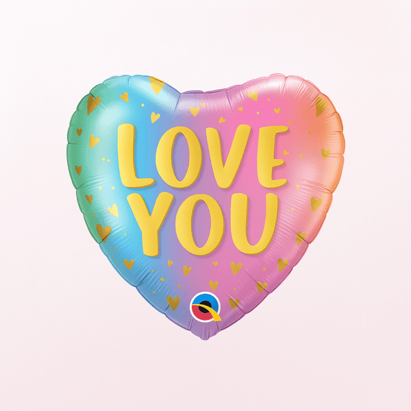 Love You Pastel Ombre &amp; Hearts