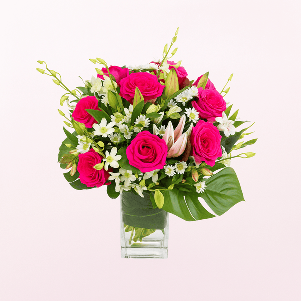 Pink Roses and Lilies Love