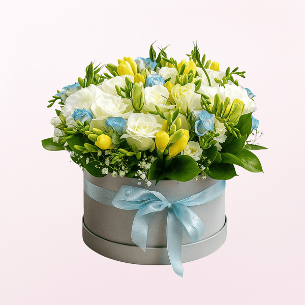 Mixed Flowers with White Roses