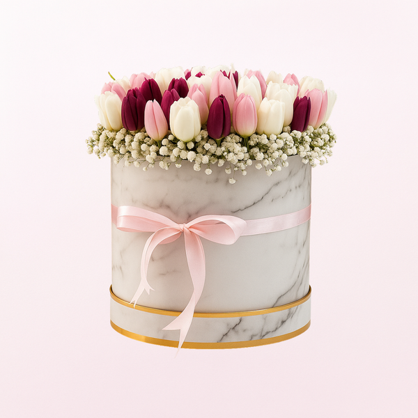 49 Tulip Simply Classy  Flower Arrangement  PRE-ORDER 1DAY In Advance
