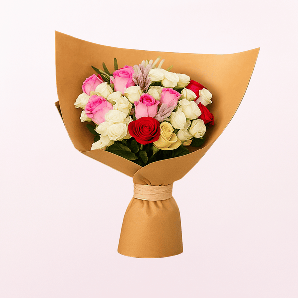 Beautiful Mix Roses Hand Bouquet