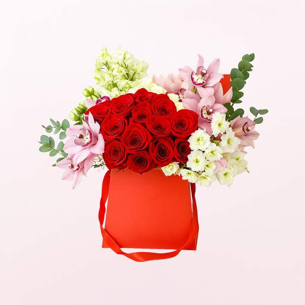 Red Roses with Mixed Flowers