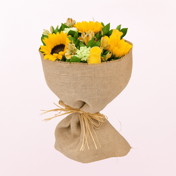 Sunny Sunshine SunFlower Fresh Flower Hand Bouquet