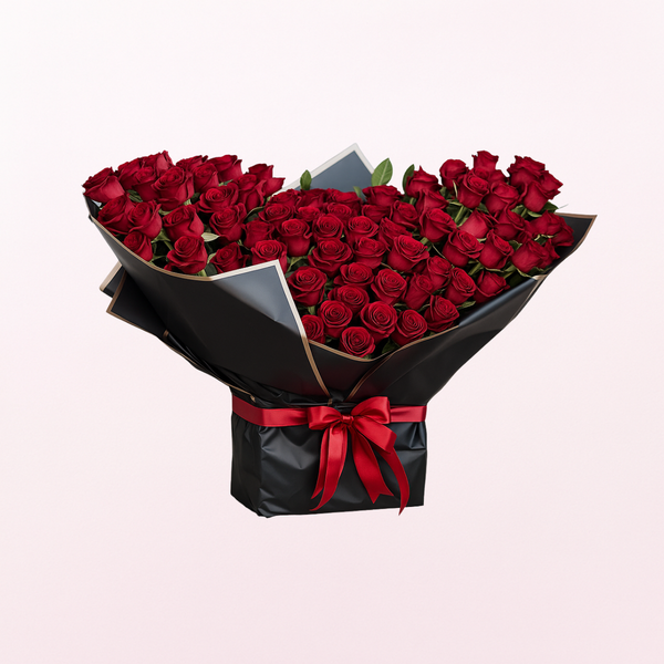 Heart Love Red Roses Fresh Flower Arrangements