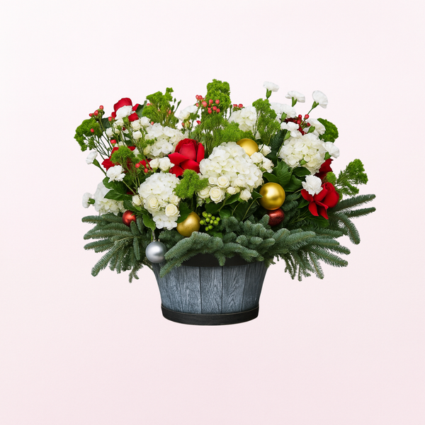 Full of JOY Christmas Centerpiece Fresh Flower Arrangements