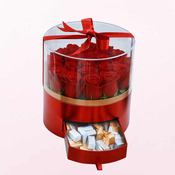 Red Roses with Chocolate
